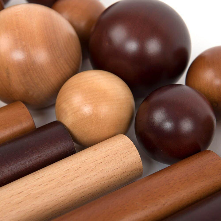Wooden Cylinders and Balls for Babies 21pk - EASE
