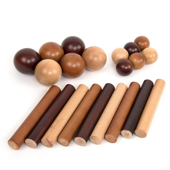Wooden Cylinders and Balls for Babies 21pk - EASE