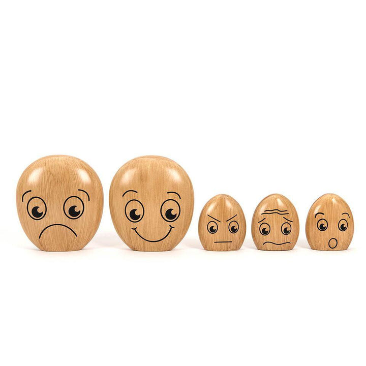 Wooden Emotions Pebble Family - EASE