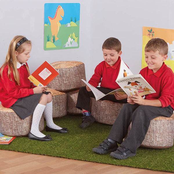 Woodland Tree Stump Bean Bags Large 2pk - EASE