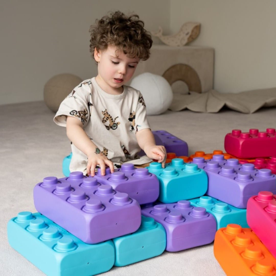Caramel Block Color Building Xlarge Construction Building Blocks in Pastel Colours 33 pcs – EASE