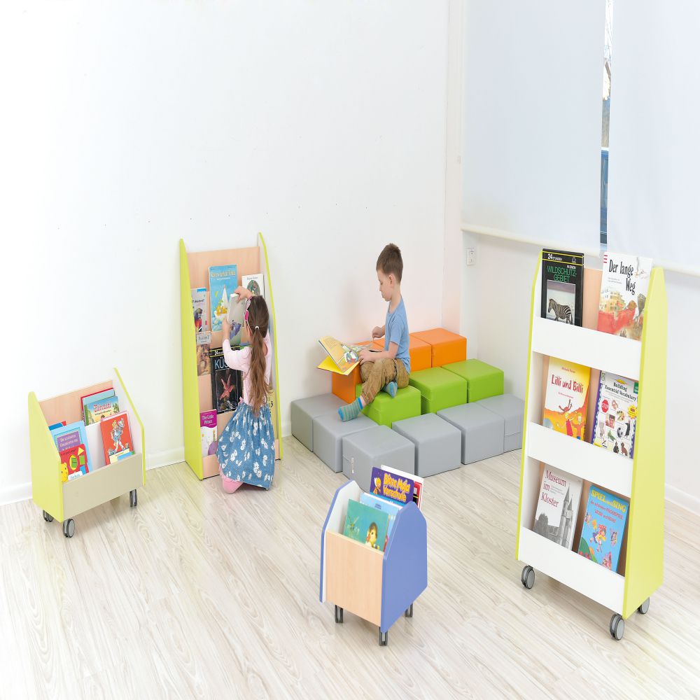 Quadro - doublesided library stand - lime