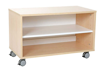 Quadro cabinet with 1 shelf on Castors