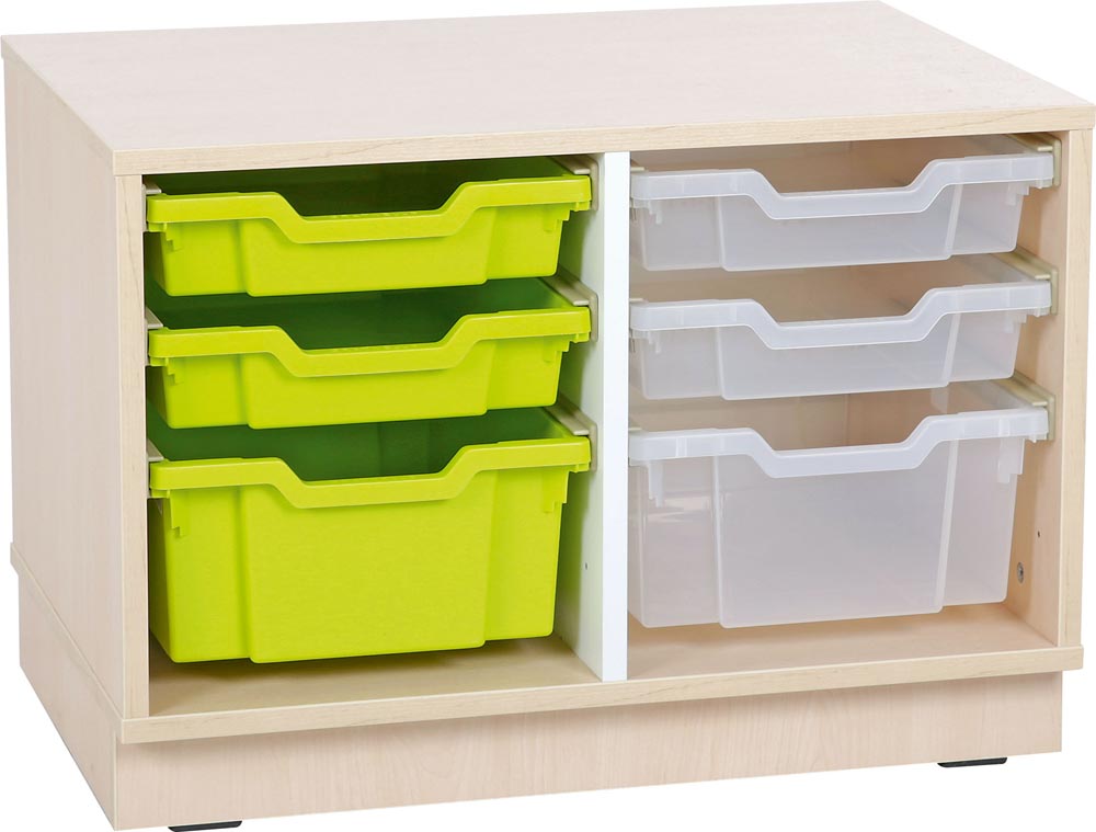 Quadro S Cabinet for plastic containers with 1 partition