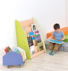 Quadro - one-sided library stand - lime