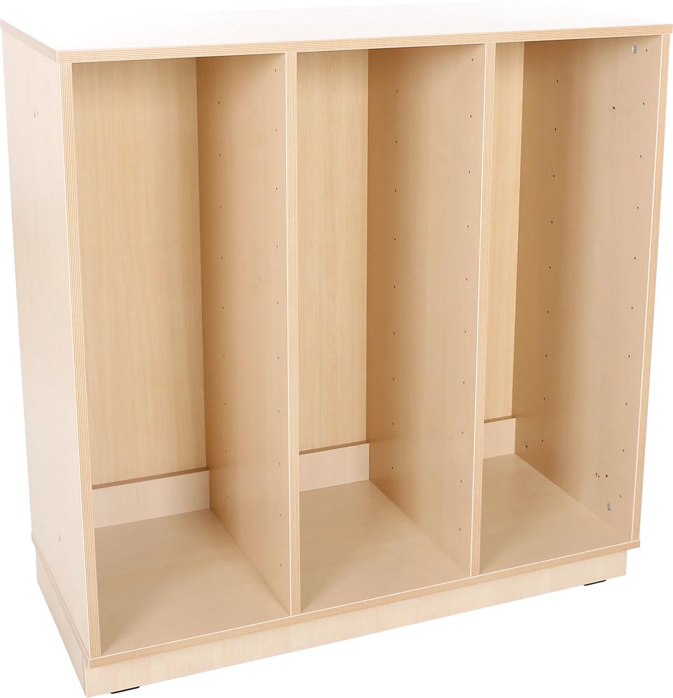 L cabinet for plastic container - 3 rows with Plinth