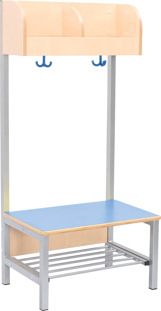 Flexi Cloakroom with Frame, 2 Hooks - Seat Height 35cm - All Colours