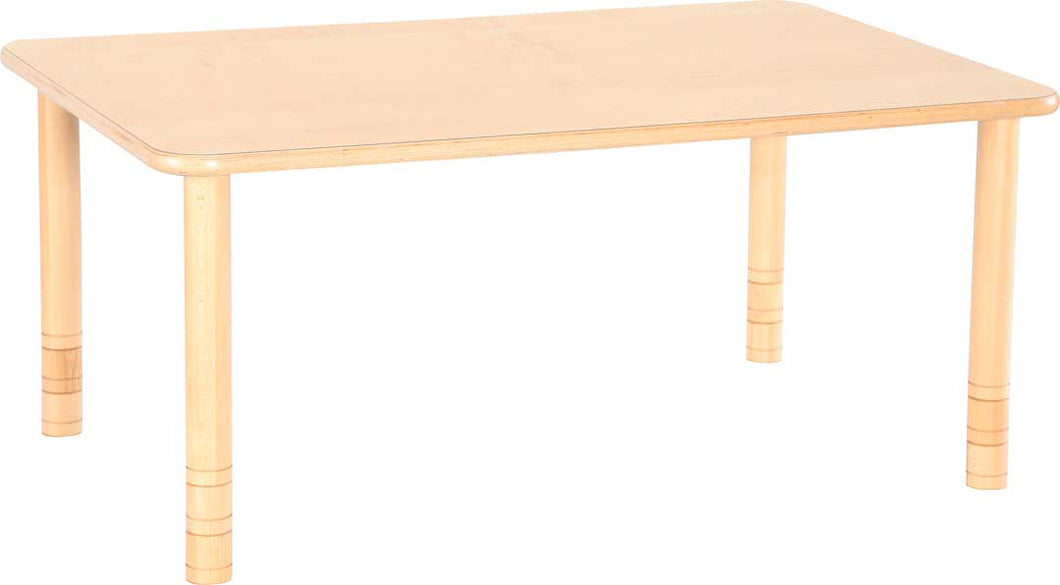 Flexi Rectangular Table - Yellow - 64-76cm