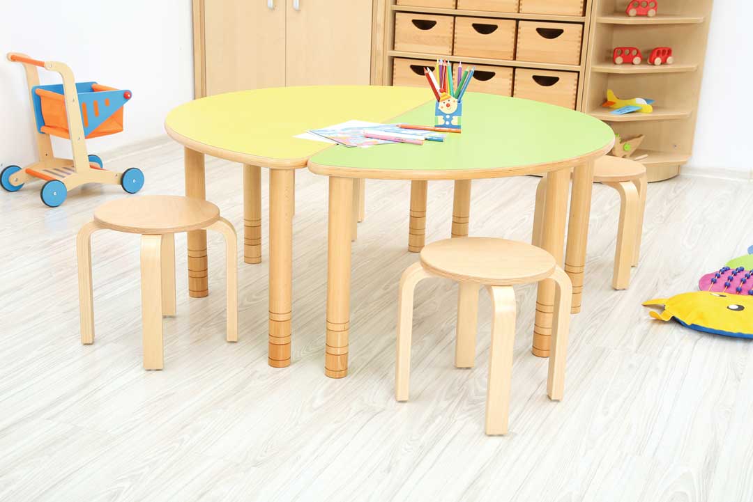 Flexi Half Round Table - 64-76cm - All Colours