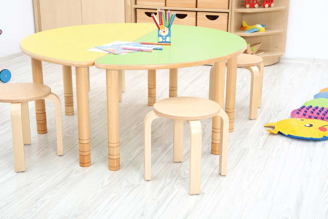 Flexi Half Round Table - 64-76cm - All Colours