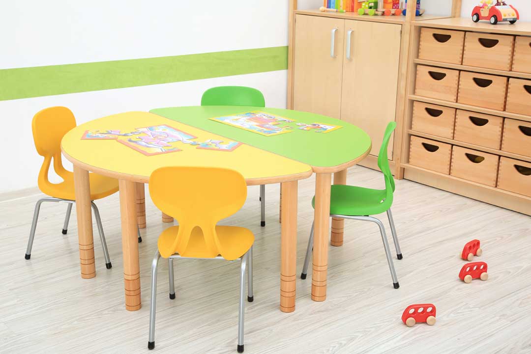 Flexi Half Round Table - 64-76cm - All Colours