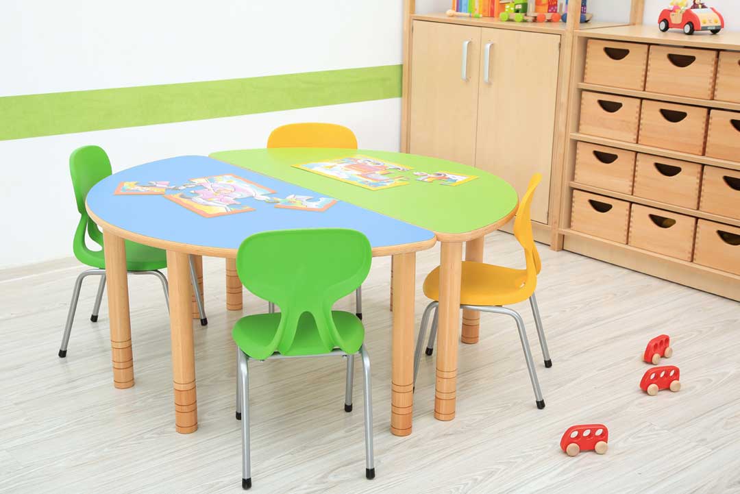 Flexi Half Round Table - 64-76cm - All Colours