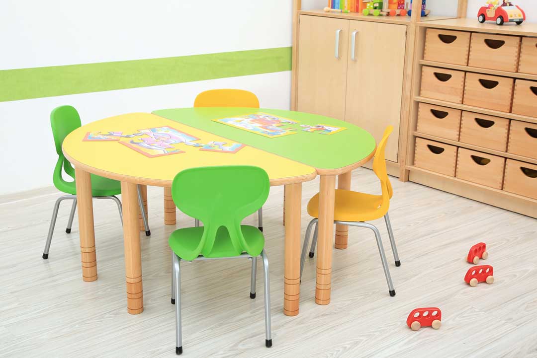 Flexi Half Round Table - 64-76cm - All Colours