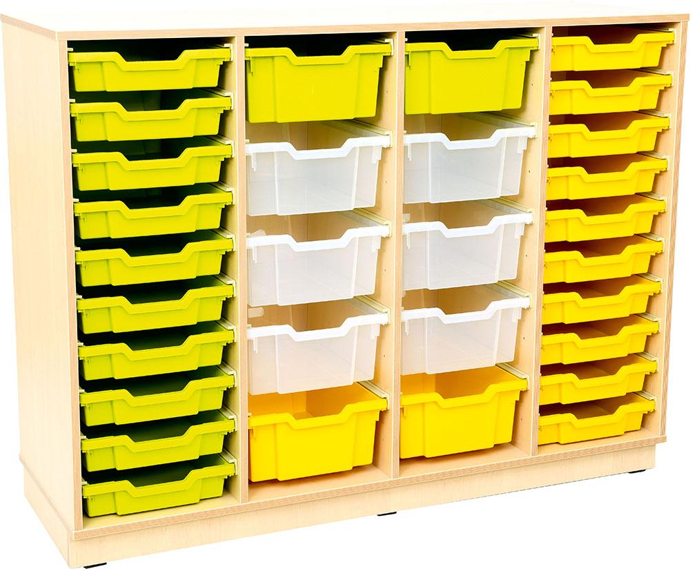 Large Tray Storage Cabinet 20 shallow, 10 Deep trays  with Castors