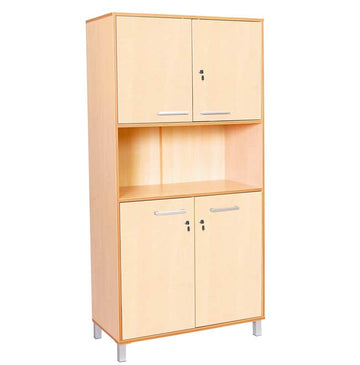 Classic High Cabinet with Birch Doors and Locks