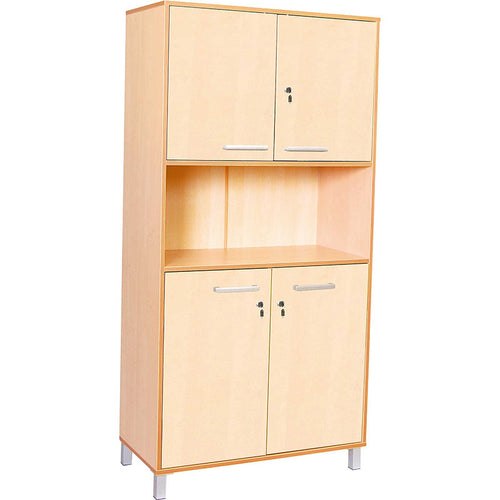 Classic High Cabinet with doors and locks - Birch Doors