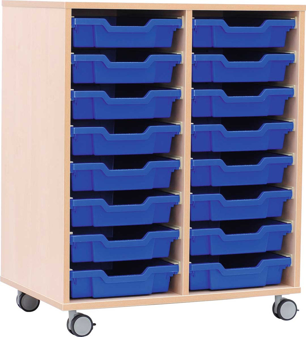 M Cabinets for Plastic Containers 2 Rows with Castors