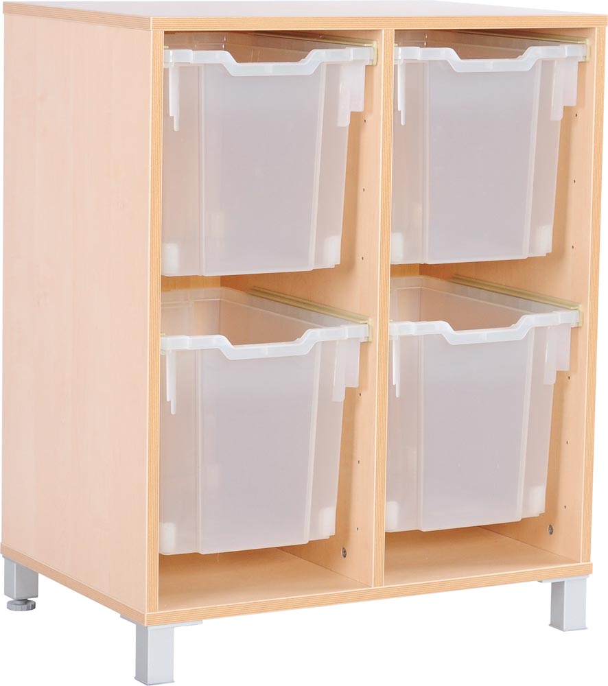M Cabinets for Plastic Containers 2 Rows with Legs