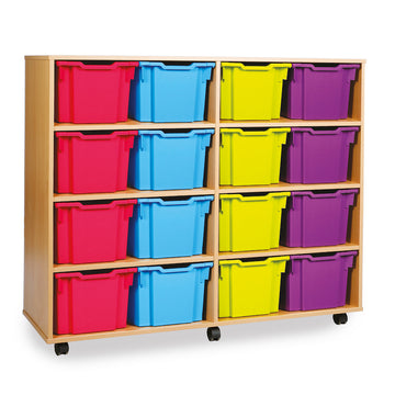  16 Extra Deep Tray Storage Units  for classroom storage