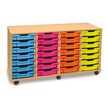  28 Shallow Tray Storage Units  for classroom storage