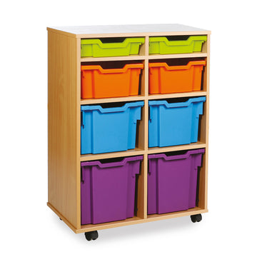  8 Mixed Size Tray Storage Units  for classroom storage