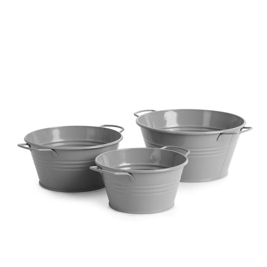 Metal Cans and Tubs 6pcs