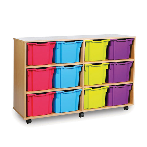  12 Extra Deep Tray Storage Units  for classroom storage