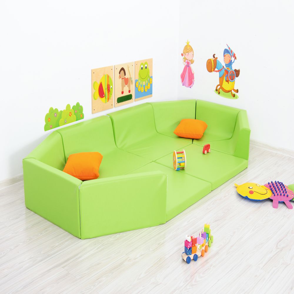 Square foam mattress, green