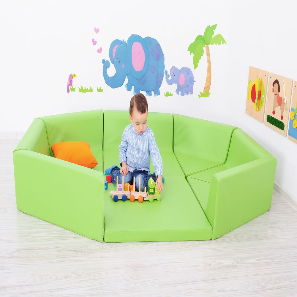 Square foam mattress, green
