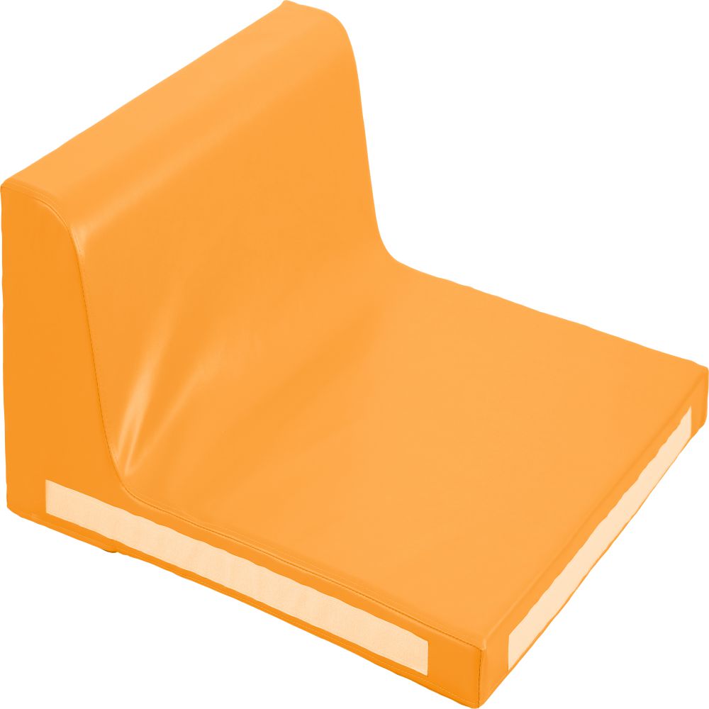 Square foam sofa, orange