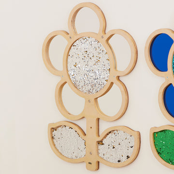 Mark Making Sequin and Mirror Daisy Frame Silver