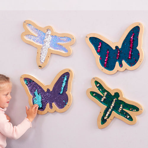 Mark Making Sequin Dragonflies and Butterflies- Pack of 4