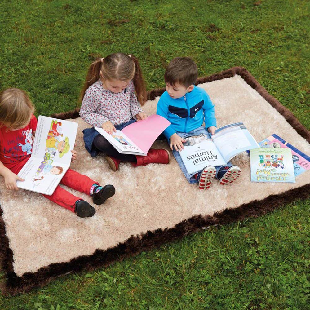 Soft Brown and Cream Outdoor Carpet 160 x 110cm