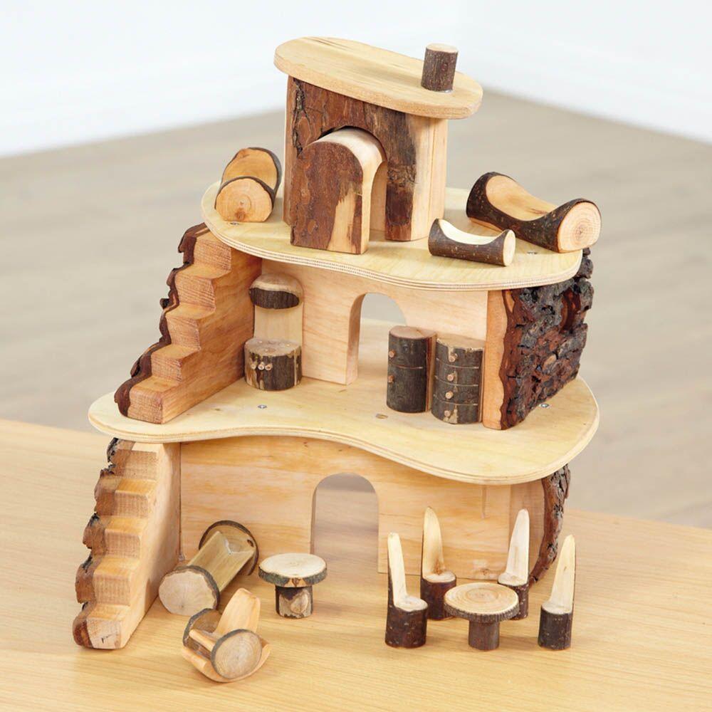 Wooden Fairy Tree House and Furniture Set