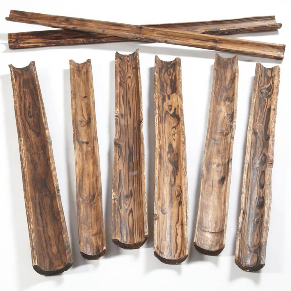 Natural Wooden Water Channelling 8pk