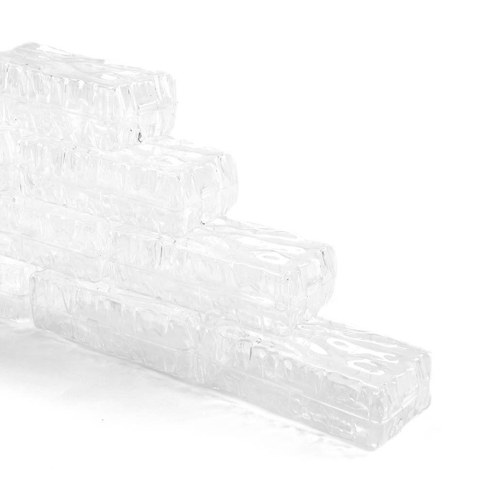 Glacier Effect Clear Plastic Bricks 75pk