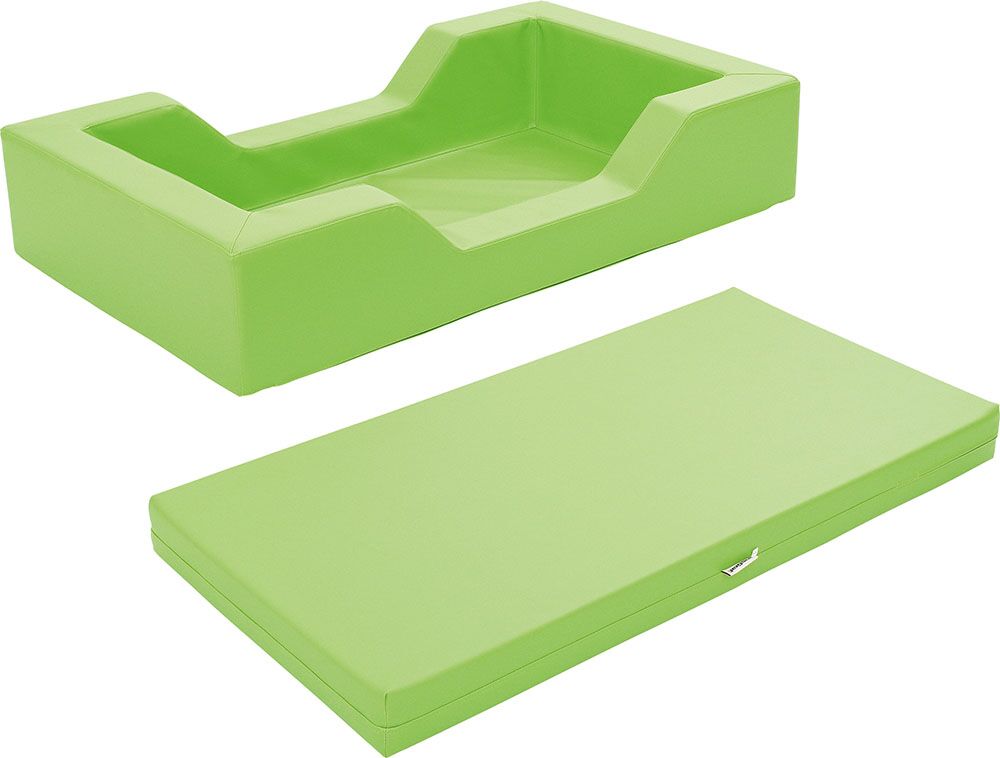 Foam bed with cut outs - lime