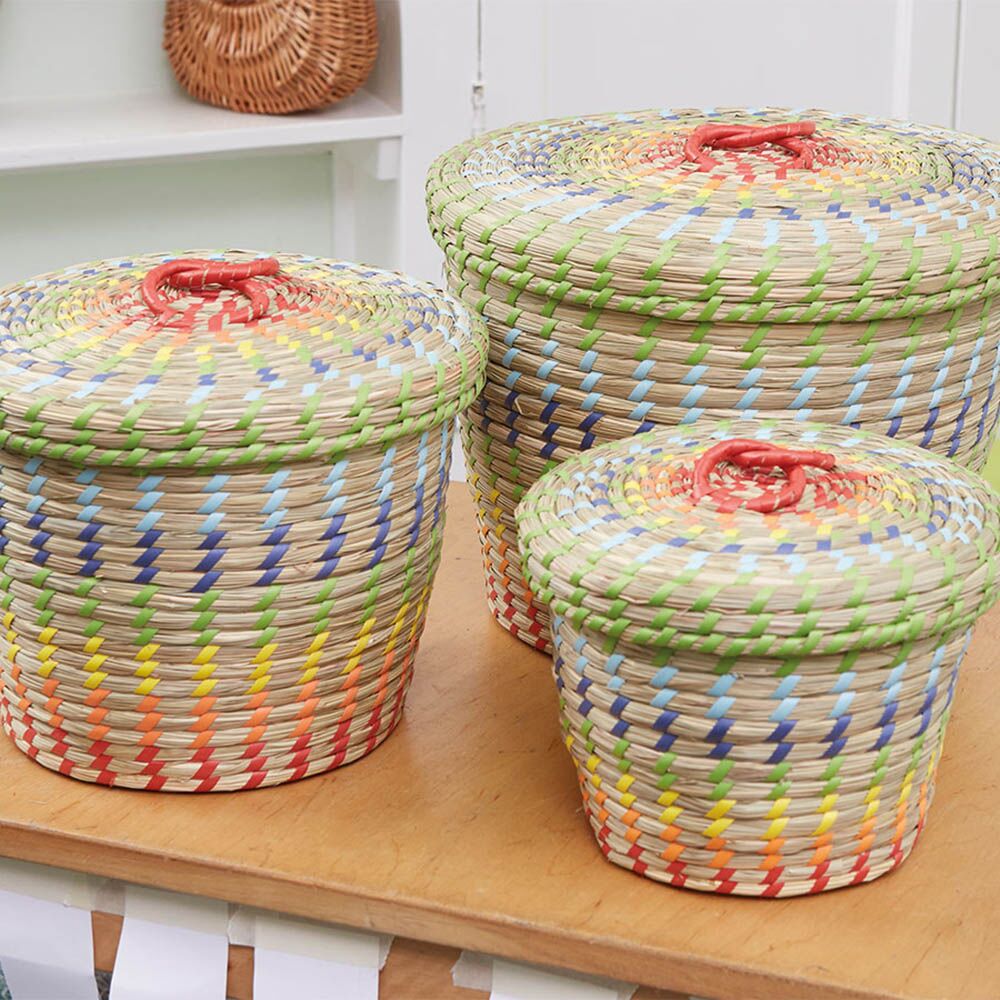 Colourful Nesting Storage Baskets 3pk