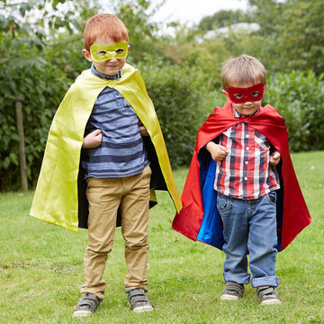 Dress up Costume Superhero Reversible Capes and Masks 4pk
