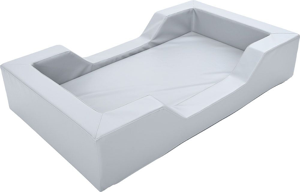 Foam bed with cut outs - grey