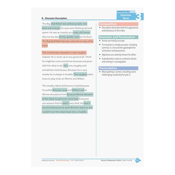 Teacher's Moderation Tool Kit Book Packs Year 1 and 2