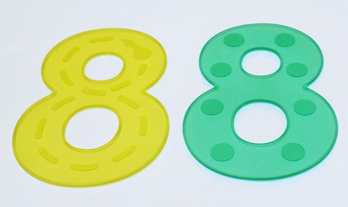 SiliShapes Dot Numbers - Green Pk 10