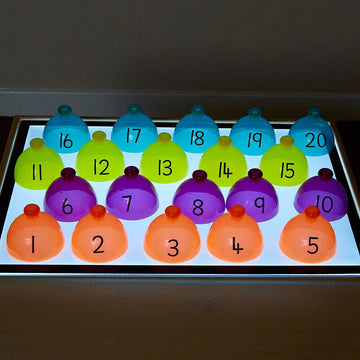 Lightbox Translucent Number Sorting Domes