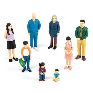 Small World Plastic Block People Asian Family