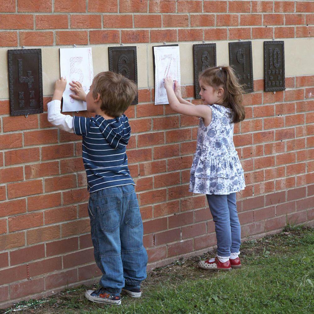 Outdoor Maths Number Rubbing Boards 1-10