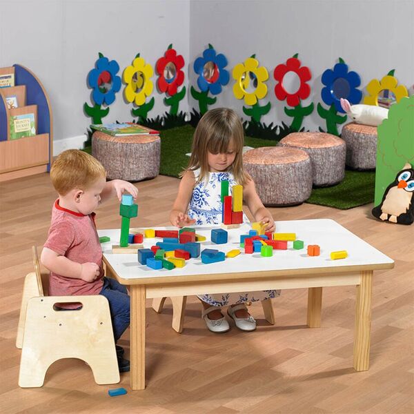 Rectangular Toddler Table H380mm and Four Chairs