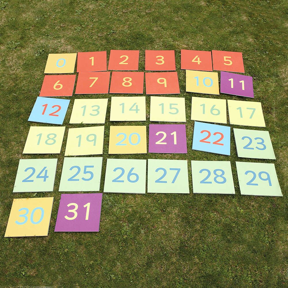 Large Outdoor Number Tiles 0-31