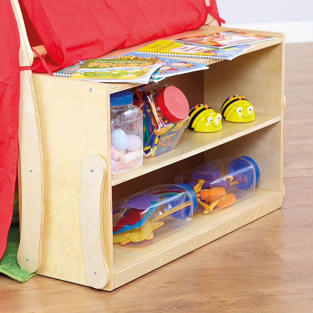 Wooden Framed Playtent with Storage Red