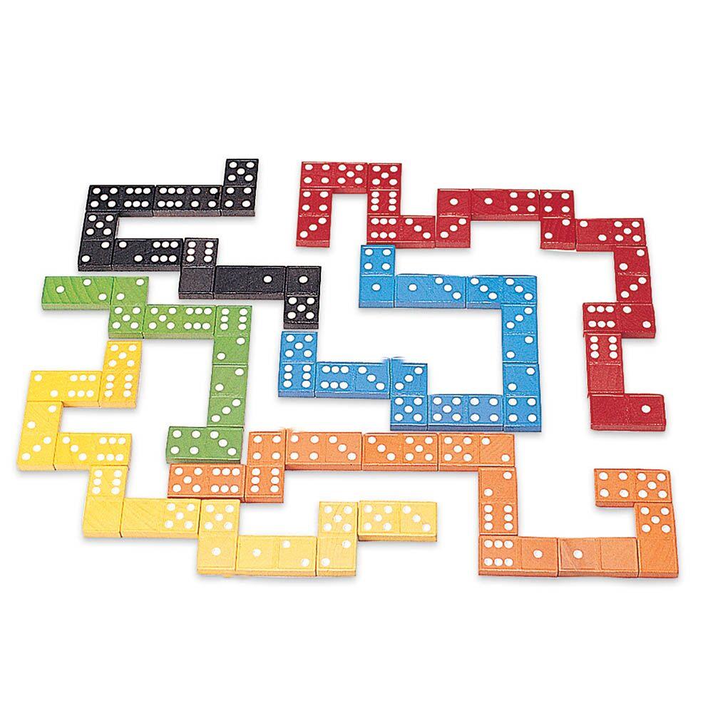 Coloured Dominoes Set 6pk