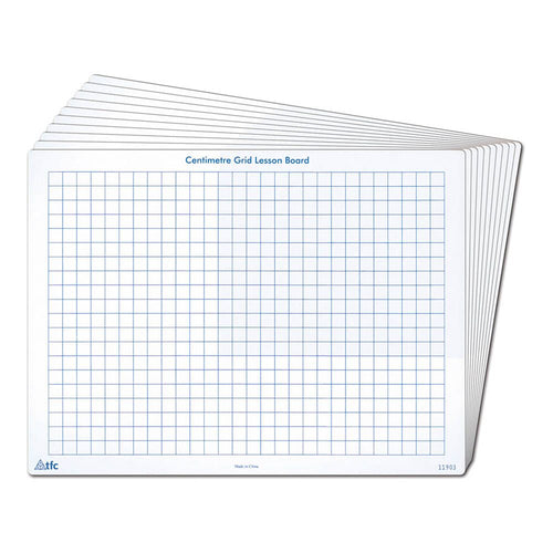 Show and Tell Whiteboards 2cm Grid 30pk